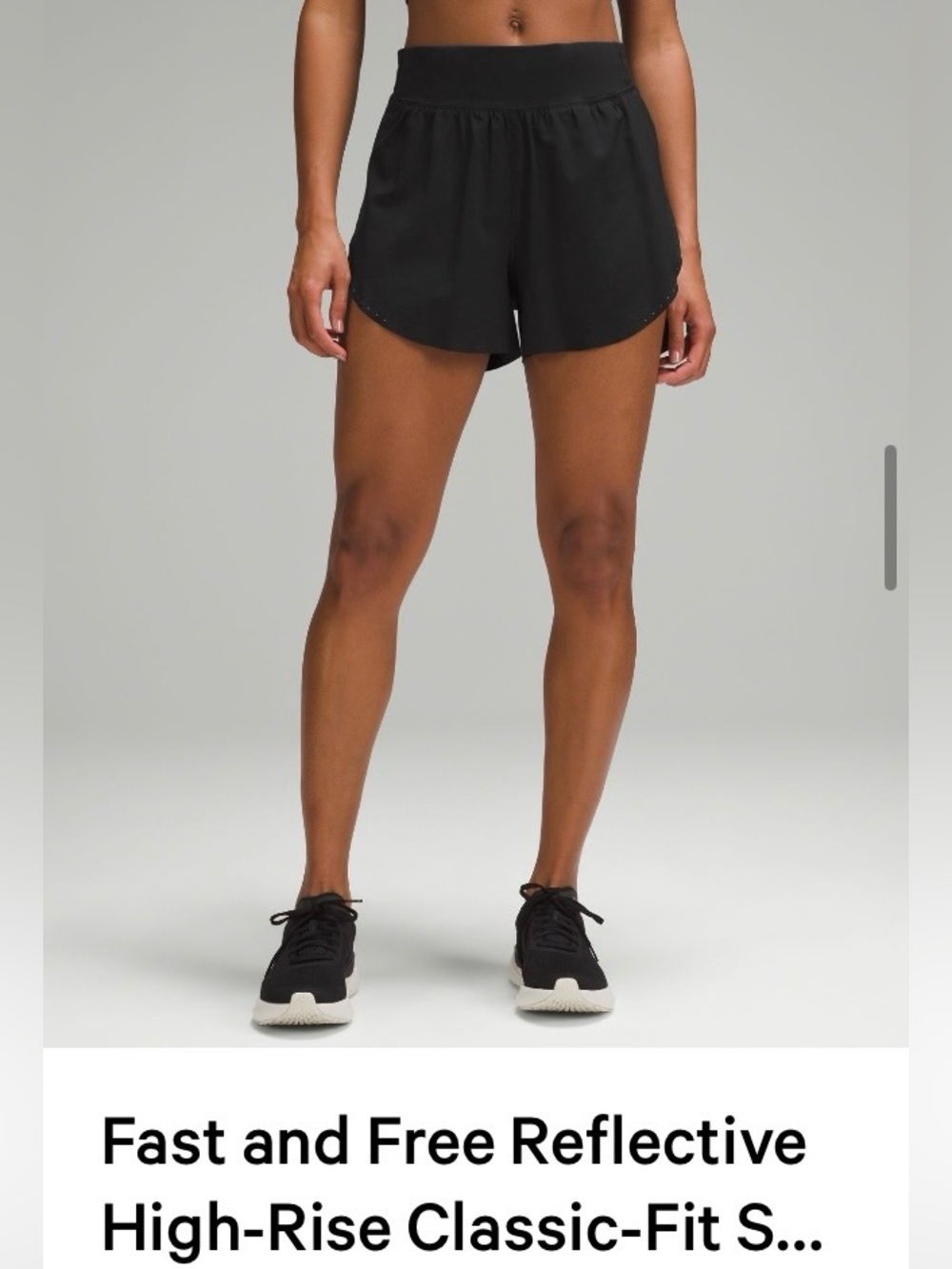 Fast and Free Reflective High-Rise Classic-Fit Shorts